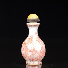 An Exquisite Glass Landscape Pattern Snuff Bottle