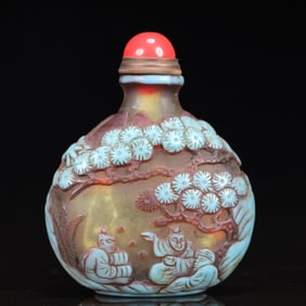 An Exquisite Glass Figure Pattern Snuff Bottle