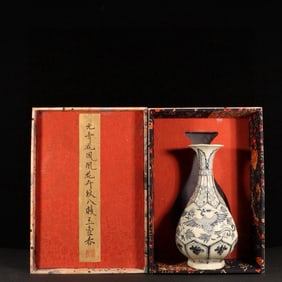 An Exquisite Blue and White Lotus and Phoenix Pattern Vase