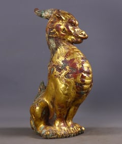 An Exquisite Gilt Bronze Dragon Ornament
