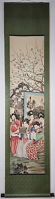 A Chinese Vertical Scroll Ink Painting of Woman on Paper,Zhang Daqian