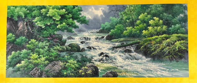 A Chinese Ink Painting of Landscape on Paper,Zhang Daqian