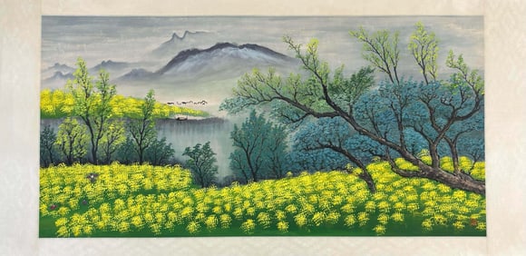 A Chinese Ink Painting of Landscape on Paper,Wu Guanzhong