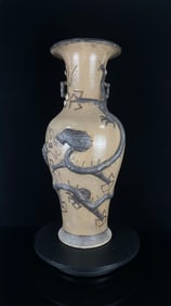 A Huge Yellow Glazed Dragon Pattern Vase