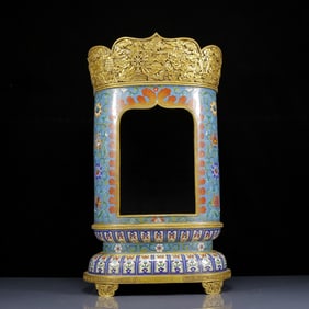 A Huge Cloisonne Eight Treasures Pattern Niche