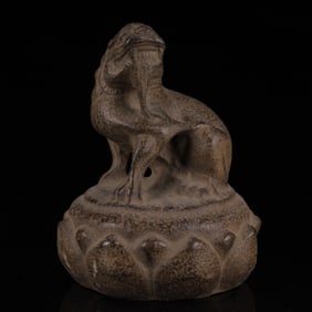 An Exquisite Limestone Auspicious Beast Ornamen