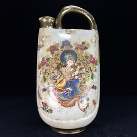 An Exquisite Ding yao Painted Color Figure Pattern Pot