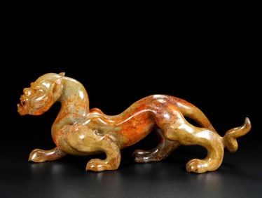 An Exquisite Gaogu yu Auspicious Beast Ornament