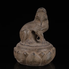 An Exquisite Limestone Auspicious Beast Ornamen
