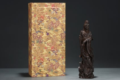 A Rare Eaglewood Statue of Avalokitesvara