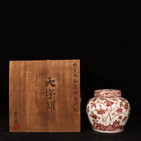 An Exquisite Underglaze-Red Flower Pattern Jar