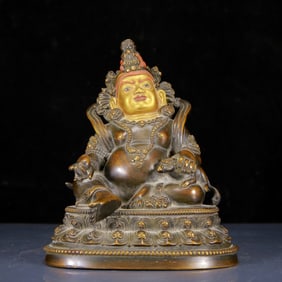 A Solemn Gilt Bronze Statue of Mammon