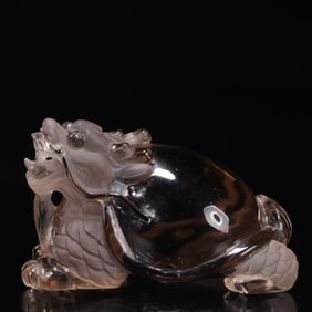 An Exquisite Crystal Auspicious Beast Ornamen