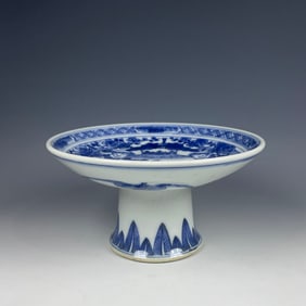 An Exquisite Blue and White Figure Pattern Plate