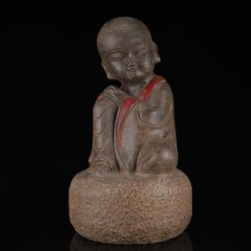 An Exquisite Limestone Figure Pattern Ornamen