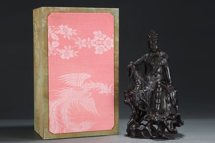 A Rare Eaglewood Statue of Avalokitesvara