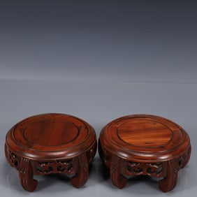 A Pair of Exquisite huali wood Stool