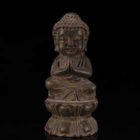 An Exquisite Limestone Statue of Sakyamuni