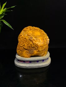 An Exquisite Tianhuang Stone Dragon Seal,with Poem