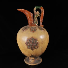 An Exquisite Tang Tri-Color Glazed Pottery Phoenix Pattern teapot