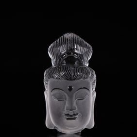 An Exquisite Crystal Statue of Avalokitesvara Head