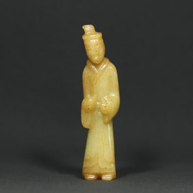 An Exquisite White Jade Figure Ornament