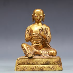 A Exquisite Gilt Bronze Medicine Buddha