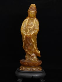 An Exquisite Tianhuang Stone Statue of Avalokitesvara