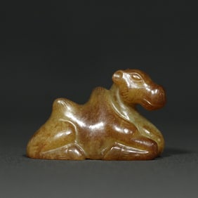 An Exquisite White Jade Camel Ornament
