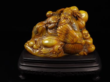 An Exquisite Tianhuang Stone Figure Pattern Ornament