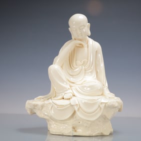 A Exquisite Ding yao Statue of Arhat Buddha statue