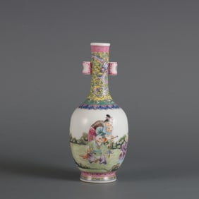 An Exquisite Enamel Lotus Pattern Seawater Pattern Dragon Pattern Character and Story Pattern