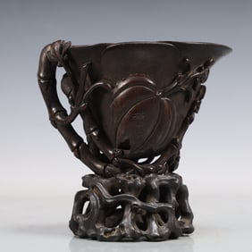 A Exquisite Eaglewood Bamboo Pattern Goblet
