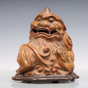 A Exquisite Bamboo Lion Ornament