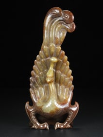 An Exquisite White Jade Phoenix Ornament