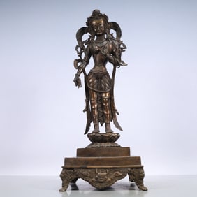 A Exquisite Coppery Statue of Avalokitesvara