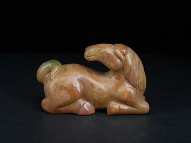 An Exquisite White Jade Horse Ornament