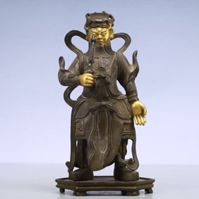 A Exquisite Gilt Bronze Statue of Mammon