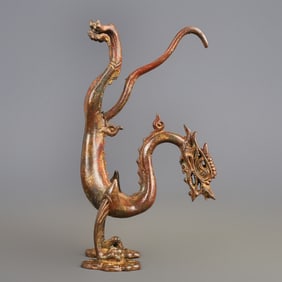 An Exquisite Bronze Dragon Ornament
