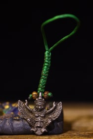 An Exquisite Iron Statue of Vajra Pendant