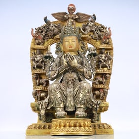 A Exquisite Gilt Silver Statue of Tara