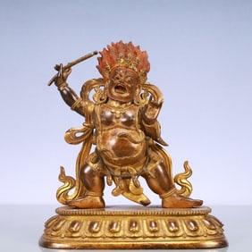 An Exquisite Gilt Bronze Statue of Mammon
