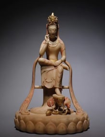 A Exquisite Marble Statue of Bodhisattva Ornament