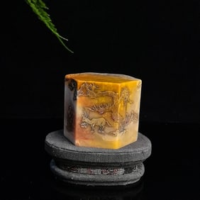 An Exquisite Shoushan Stone Character and Story Pattern Seal Ornament