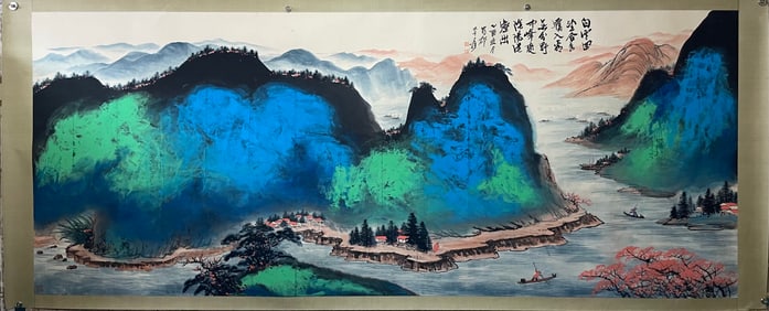 An Fabulous Chinese Ink Landscape By Paper