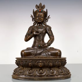 An Exquisite Gilt Bronze Statue of Vajra