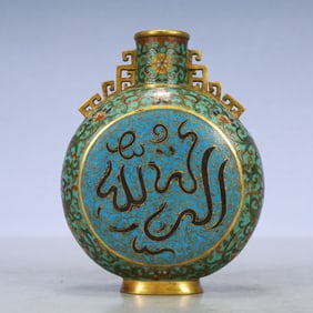 A Exquisite Cloisonne Lotus Pattern Vase