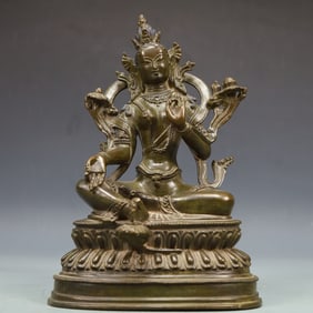 A Exquisite Coppery Statue of Tara