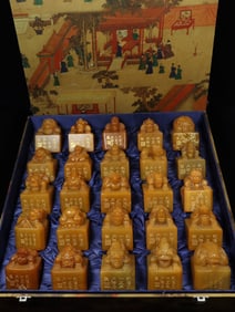 A Set of Fine Tianhuang Stone Auspicious Beast Seal