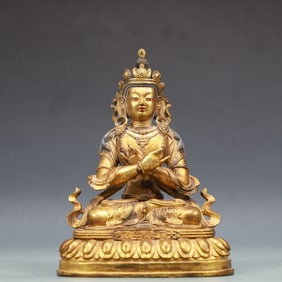 A Exquisite Gilt Bronze Statue of Tara
